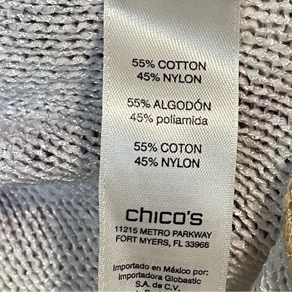 Chico’s Paisley Tape Pullover Size 2 (L/12) - Picture 6 of 8